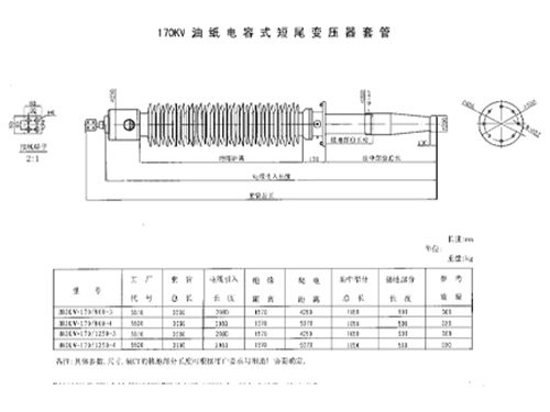 170KV油纸电容式短尾变压器